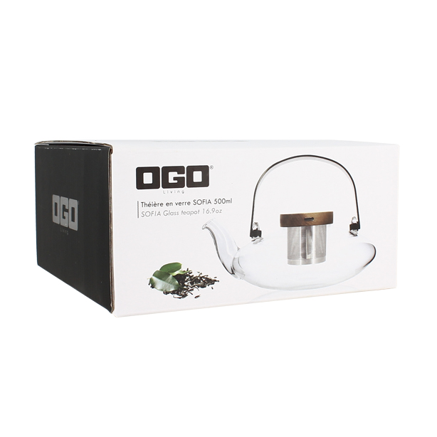 Glass Teapot with Acacia Lid 500ml - Image 4