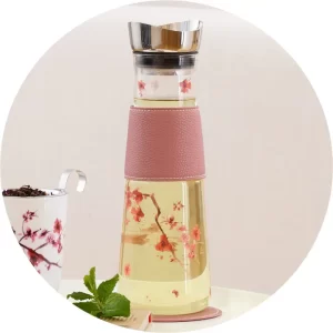 Glass Carafe 1.25 litres - Cherry Blosson